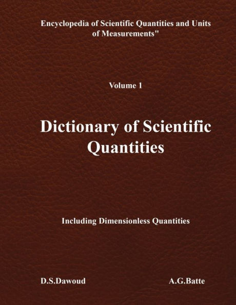 DICTIONARY OF SCIENTIFIC QUANTITIES - Volume I