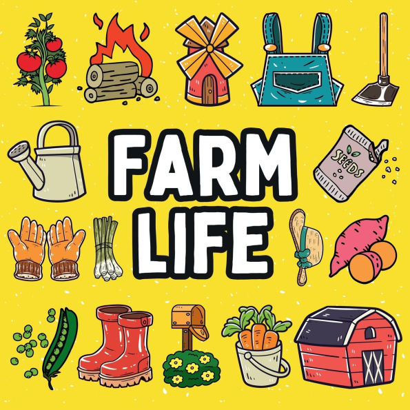 Farm Life Coloring Book: Bold and Easy Designs for Both Seniors and Kids