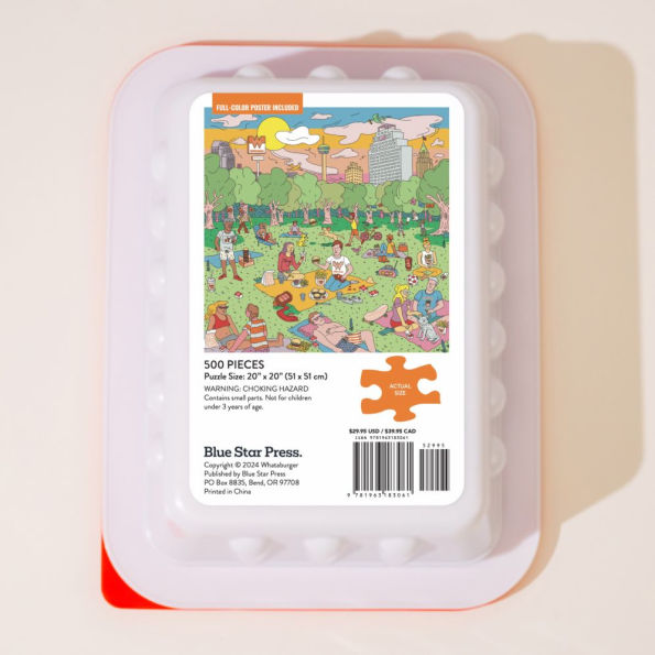 Whataburger Fancy Ketchup Puzzle: 500-Piece Puzzle in a Large Collectible Whataburger Dipping Sauce Container