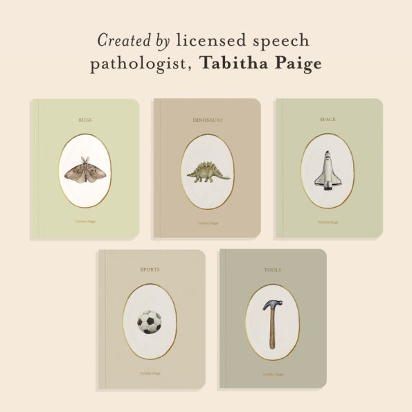 Our Little Library Vol. 3: A Foundational Language Vocabulary Board Book Set for Babies, Including Bugs, Dino saurs, Sports, Space, and Trucks