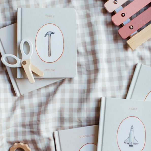 Our Little Library Vol. 3: A Foundational Language Vocabulary Board Book Set for Babies, Including Bugs, Dino saurs, Sports, Space, and Trucks