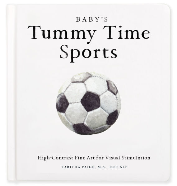 Baby's Tummy Time Sports: High-Contrast Fine Art for Visual Stimulation
