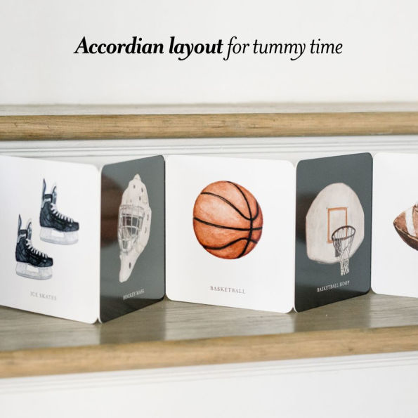 Baby's Tummy Time Sports: High-Contrast Fine Art for Visual Stimulation