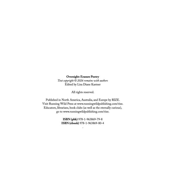 Oversight: Erasure Poetry