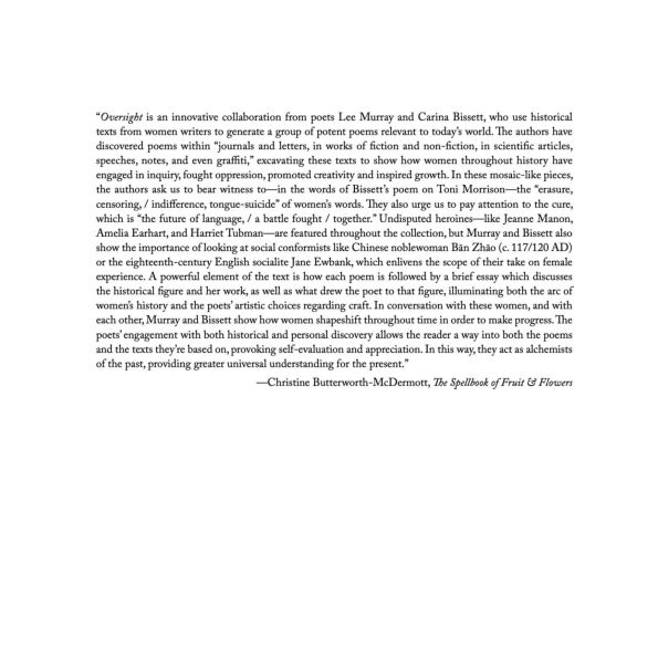 Oversight: Erasure Poetry