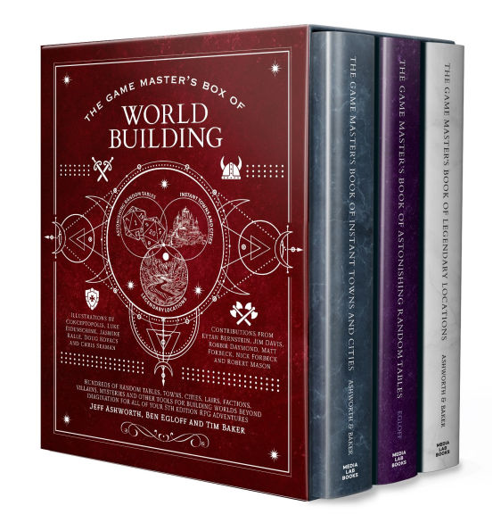 The Game Master's Box of Worldbuilding: Hundreds of random tables, towns, cities, lairs, factions, villains, mysteries and other tools for building worlds beyond imagination for all of your 5th edition RPG adventures