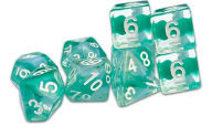 Title: Thracian Azure Swirl Dice - Traditional 9-set, Author: Goodman Staff