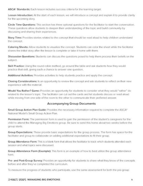 30-Minute Groups: Managing Big Emotions: Identifying Triggers, Developing Coping Strategies, and Communicating Effectively