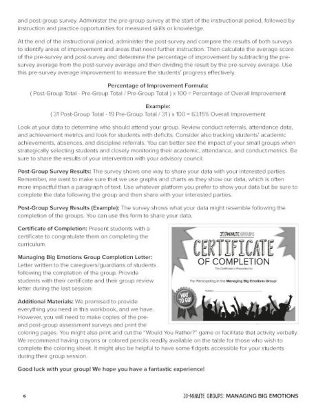 30-Minute Groups: Managing Big Emotions: Identifying Triggers, Developing Coping Strategies, and Communicating Effectively