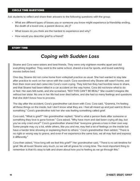 30-Minute Groups: Grief: Processing Emotions, Honoring Memories, and Finding Hope