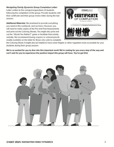 30-Minute Groups: Navigating Family Dynamics: Fostering Hope and Resilience, Creating a Positive Future, and Building Emotional Strength