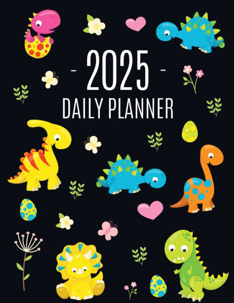 Dinosaur Daily Planner 2025: For All Your Monthly Appointments! Cool 12 Months Prehistoric Animal Organizer (January-December)