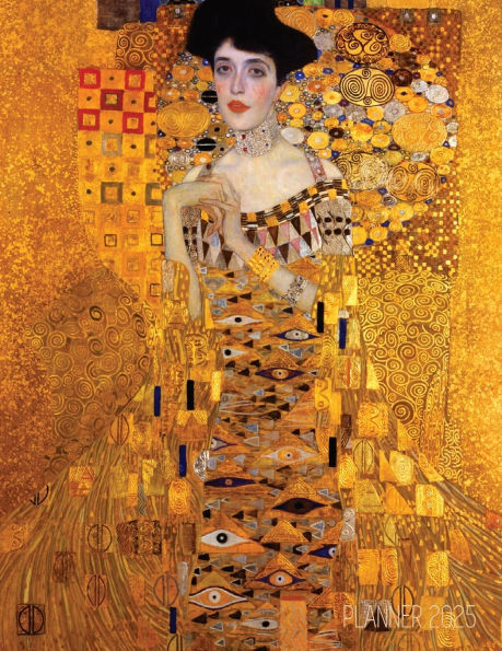 Gustav Klimt Monthly Planner 2025: Portrait of Adele Bloch-Bauer I Gold Art Nouveau Year Agenda: January-December (12 Months)