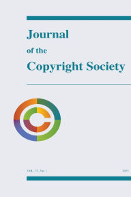 Title: Journal of the Copyright Society, Volume 72(1), Author: Elizabeth Townsend Gard
