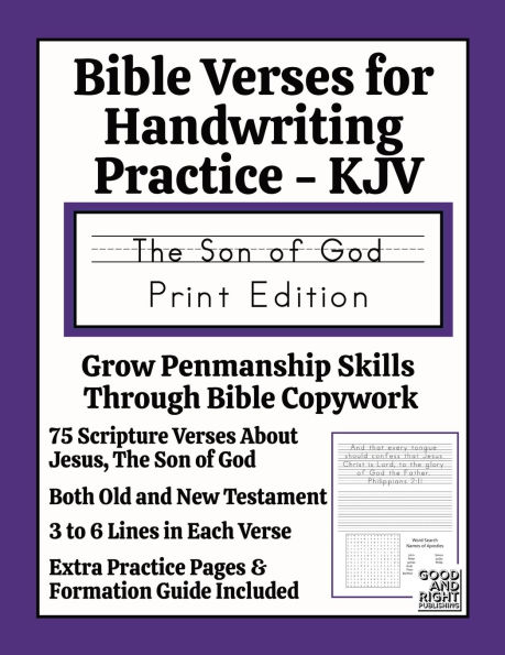 Bible Verses for Handwriting Practice - KJV: The Son of God Print Edition