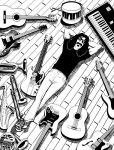 Alternative view 2 of Frank Zappa Coloring Book: by Fantoons