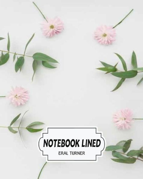 Notebook Lined: Floral bg: Notebook Journal Diary, 120 Lined pages, 8" x 10"