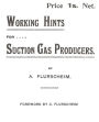 Working Hints For Suction Gas Producers.