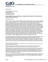 Title: Private health insurance - the range of average annual premiums in the small group market by state in early 2013 /, Author: U.S. Government Accountability Office