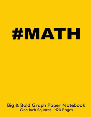 math big bold low vision graph paper notebook one inch squares