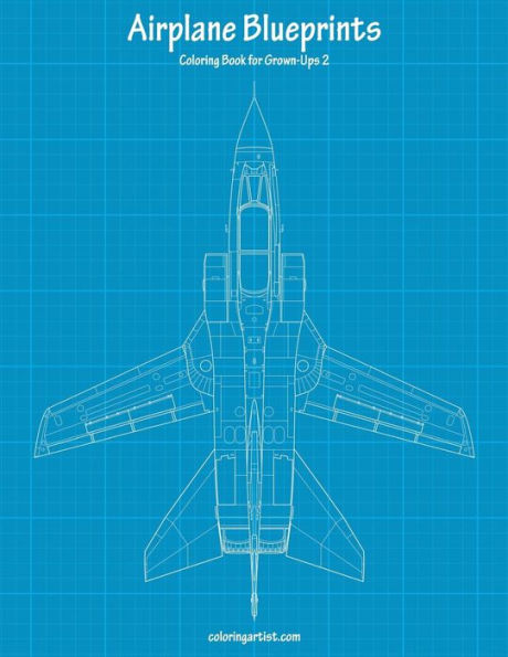 Airplane Blueprints Coloring Book for Grown-Ups 2