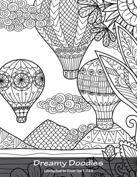 Dreamy Doodles Coloring Book for Grown-Ups 1, 2 & 3