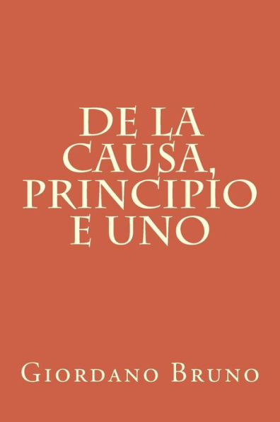 De la causa, principio e uno