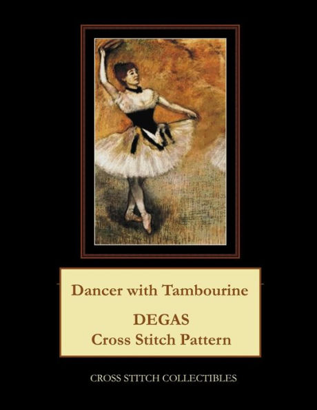 Dancer with Tambourine: Degas cross stitch pattern