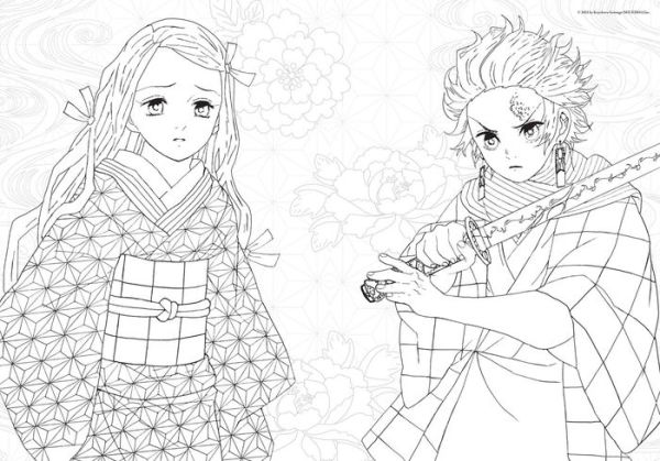 Demon Slayer: Kimetsu no Yaiba: The Official Coloring Book by Koyoharu ...