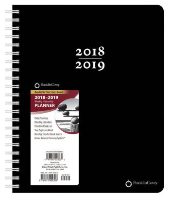 2019 franklin covey planner academic monarch weekly black
