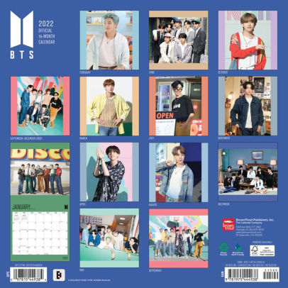 2022 bts wall calendar by browntrout barnes noble