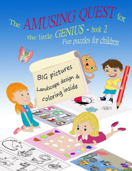 The Amusing Quest for the little Genius - BOOK 2. Fun puzzles for children.: Kids activity book for the 3-5-year-old. Early Learning Activity Books. BIG Numbers Tracing Practice for toddlers. Preschool Workbook.