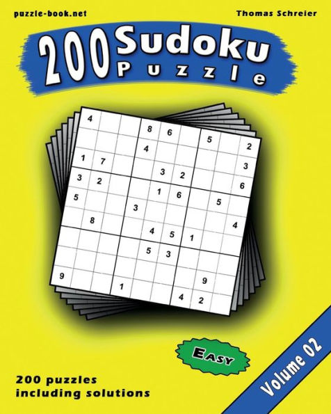 Sudoku: 200 Easy 9x9 Sudoku, Vol. 2