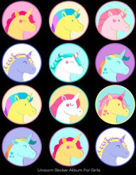 Title: Unicorn Sticker Album For Girls: 100 Plus Pages For PERMANENT Sticker Collection, Activity Book For Girls, Black - 8.5 by 11, Author: Fat Dog Journals