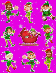 Title: Christmas Holiday Sticker Album Dancing Elves: 100 Plus Pages For PERMANENT Sticker Collection, Activity Book For Boys and Girls - 8.5 by 11, Author: Maz Scales