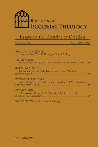 Bulletin of Ecclesia Theology, Vol. 4.2: Essays on the Doctrine of Creation