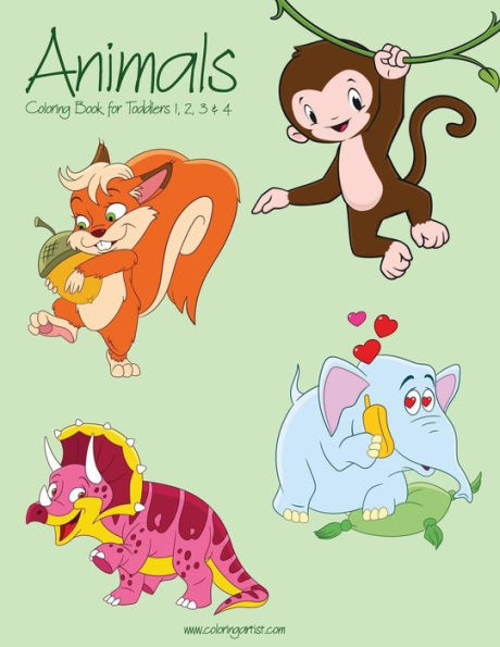 Animals Coloring Book for Toddlers 1, 2, 3 & 4