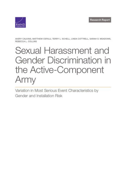 Sexual Harassment and Gender Discrimination in the Active-Component Army: Variation in Most Serious Event Characteristics by Gender and Installation Risk