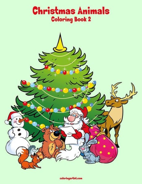 Christmas Animals Coloring Book 2