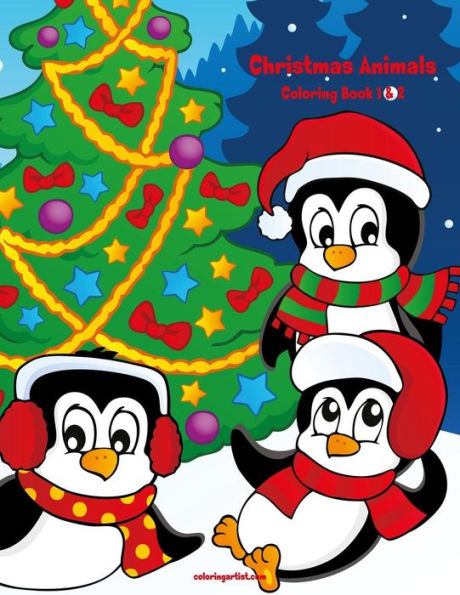 Christmas Animals Coloring Book