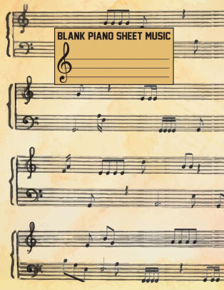 Blank Piano Sheet Music Composition Book Blank Staff Paper