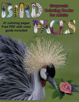 Download Bird Faces Grayscale Coloring Book For Adults 41 Grayscale Coloring Pages With Bird Faces Up Close So You Get All The Detail In These Beautiful Birds By Susan Mowery Paperback Barnes