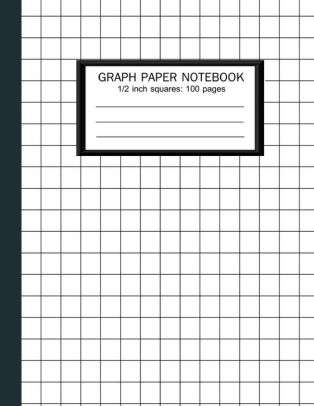graph paper notebook 1 2 inch squares squared graphing paper quad paper