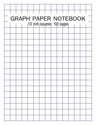 graph paper notebook 12 inch squares 100 pages blank