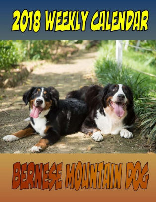 2018 Weekly Calendar Bernese Mountain Dog By Puppy Times