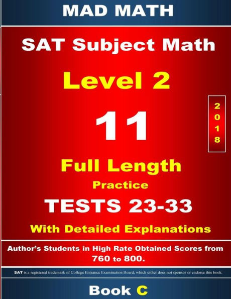 2018 SAT Math Level 2 Book C Tests 23-33