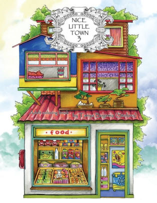 Adult Coloring Book Nice Little Town By Tatiana Bogema Stolova
