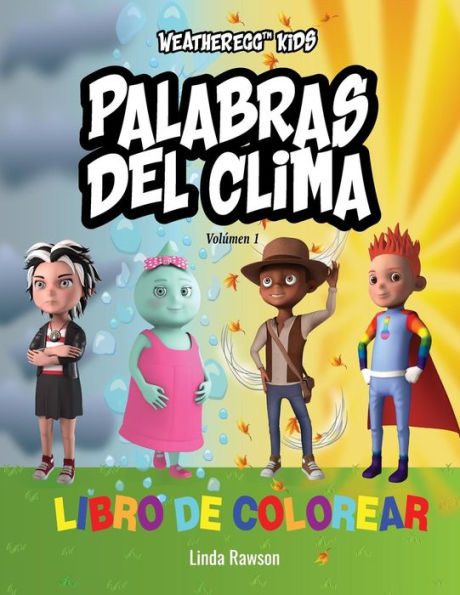 WeatherEgg Kids: Palabras del clima: Libro de colorear
