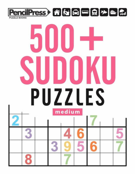 500+ Sudoku Puzzles Medium: Sudoku Puzzle Book Medium (with answers)