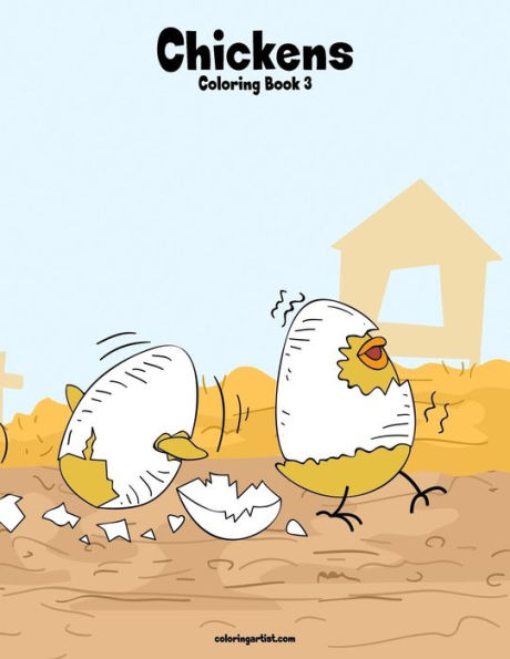 Chickens Coloring Book 3